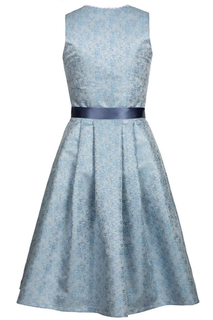 Damen Oktoberfest Hochgeschlossenes Dirndl Kleid | Langarm, Midi