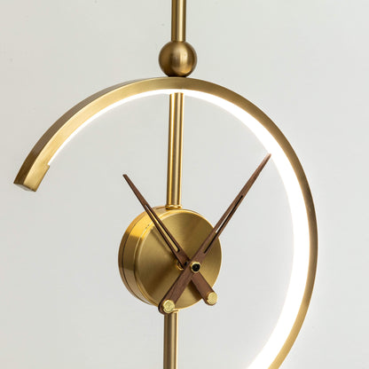 Tischlampe Holz LED mit Uhr und Ladefunktion