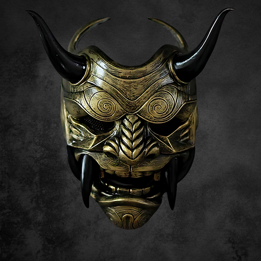Olivbraune Oni Maske - Image 1