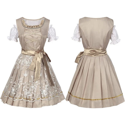 Damen Oktoberfest Kleid 2025 | Dirndl Set mit Bluse