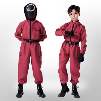 Halloween Kostüm Polyester Uniform Overall Maske