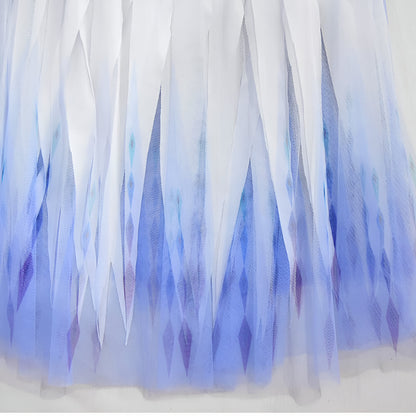 Prinzessin Kleid Mädchen Blau Weiß Kostüm