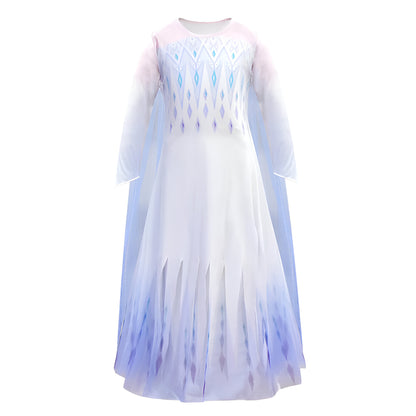 Prinzessin Kleid Mädchen Blau Weiß Kostüm