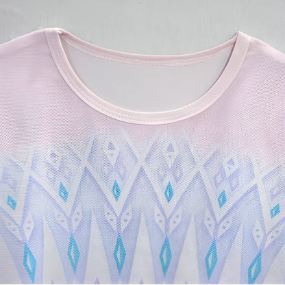 Prinzessin Kleid Mädchen Blau Weiß Kostüm