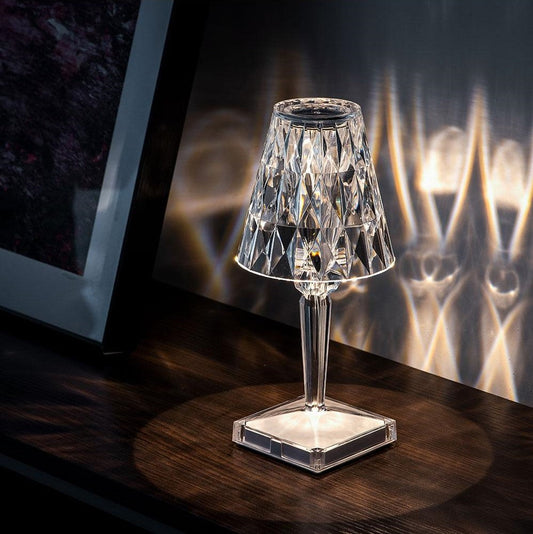 LED Kristall Tischlampe aus Acrylglas Modern
