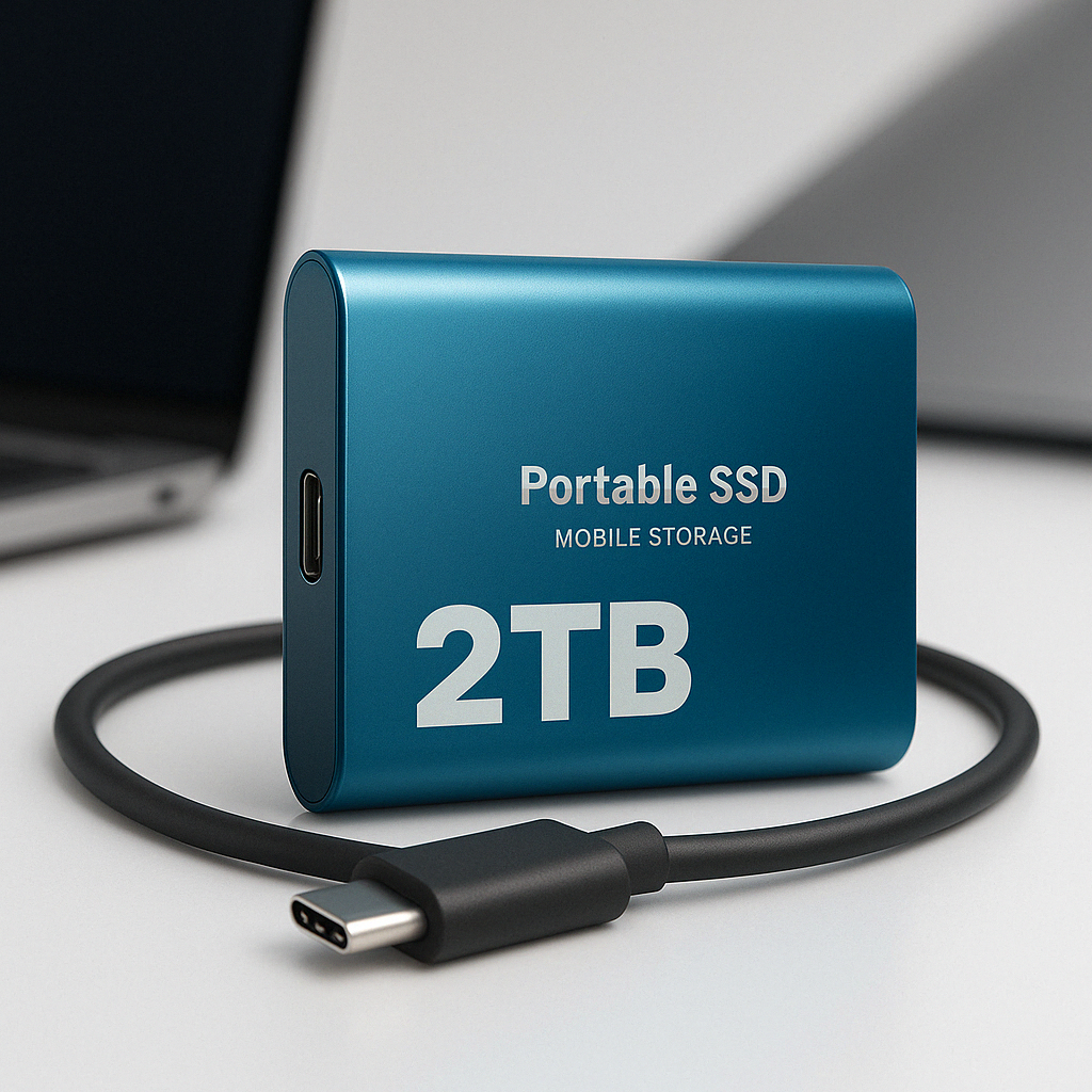 Externe SSD Tragbar USB-C 2TB Speicher