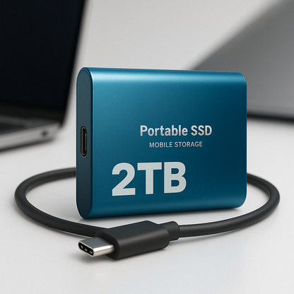 Externe SSD Tragbar USB-C 2TB Speicher