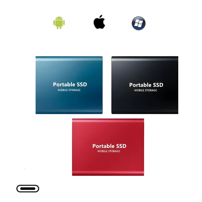 Externe SSD Tragbar USB-C 2TB Speicher