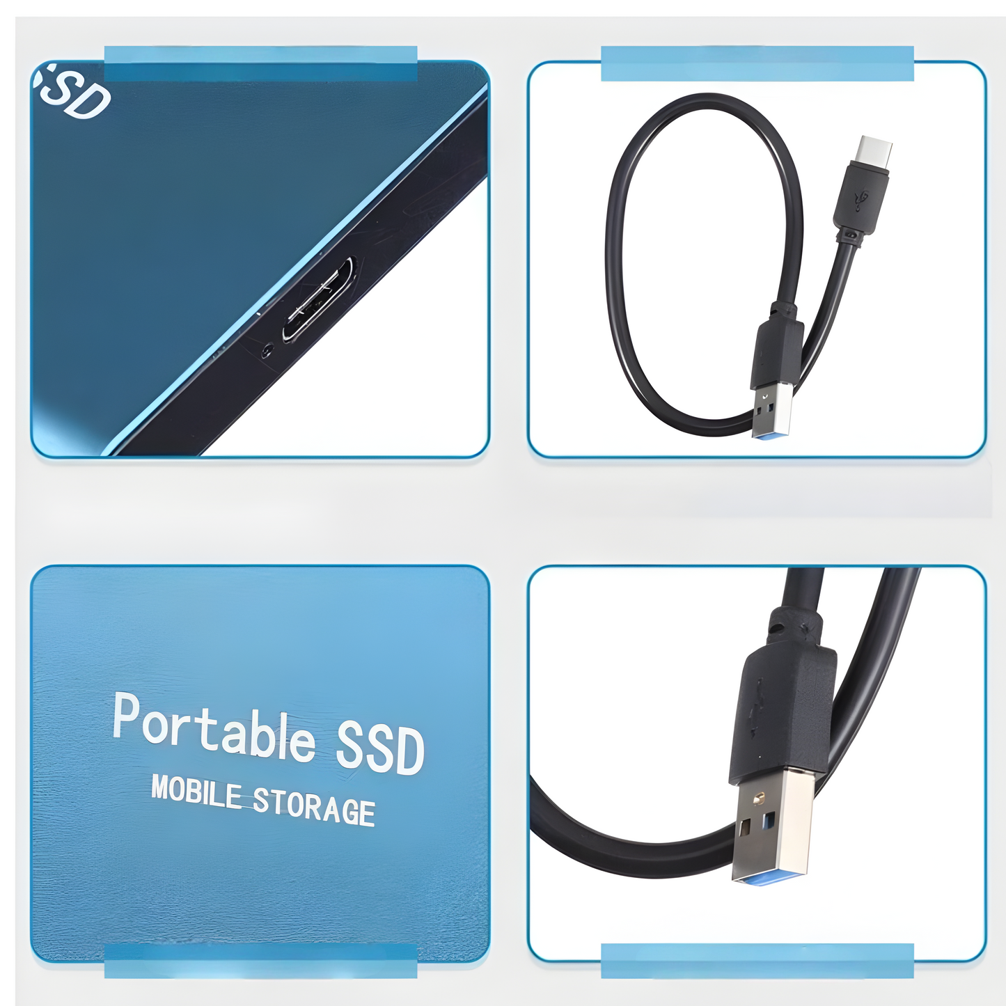 Externe SSD Tragbar USB-C 2TB Speicher