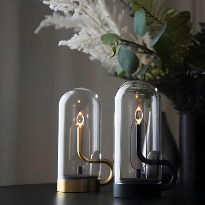 Glas LED Tischlampe mit Magnet Pendellicht