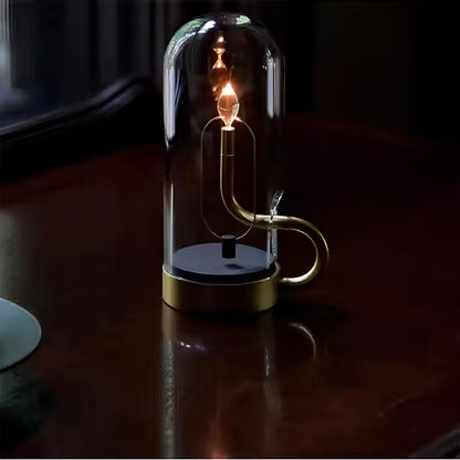 Glas LED Tischlampe mit Magnet Pendellicht