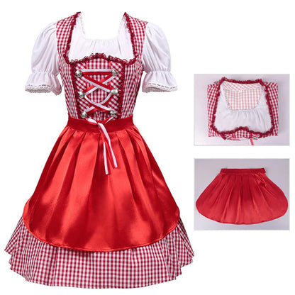 Damen Oktoberfest Dirndl Kleid 2025 | mit Dirndl Bluse