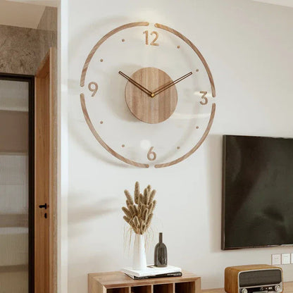 Wanduhr Skandinavisch Holz Modern Geräuschlos