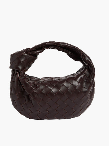 Handtasche Damen Geflochten Veganleder Schwarz