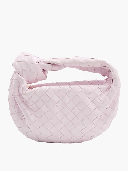 Handtasche Damen Geflochten Veganleder Schwarz