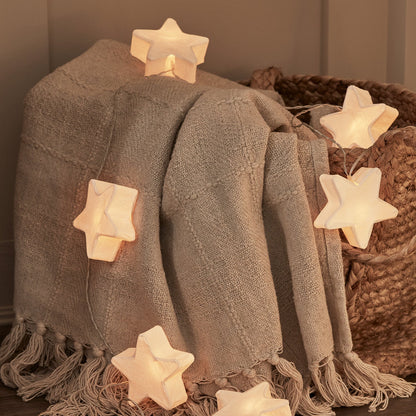 LED Lichterkette Papiersterne Warmweiß Innen