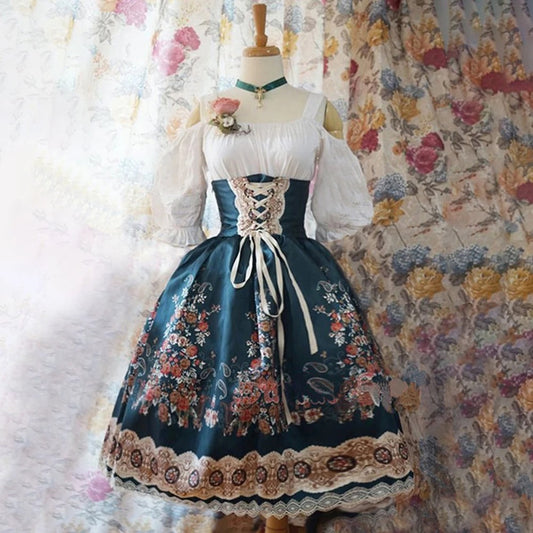 Damen Oktoberfest Dirndl Outfit 2025 | Kurz Ärmellos